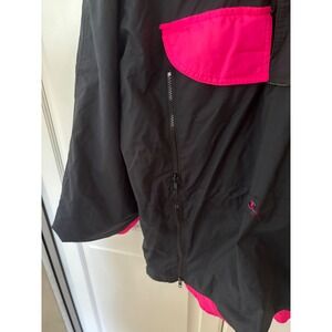 Vintage‎ Cold Storage Black Neon Windbreaker Jacket Unisex M could fit large
